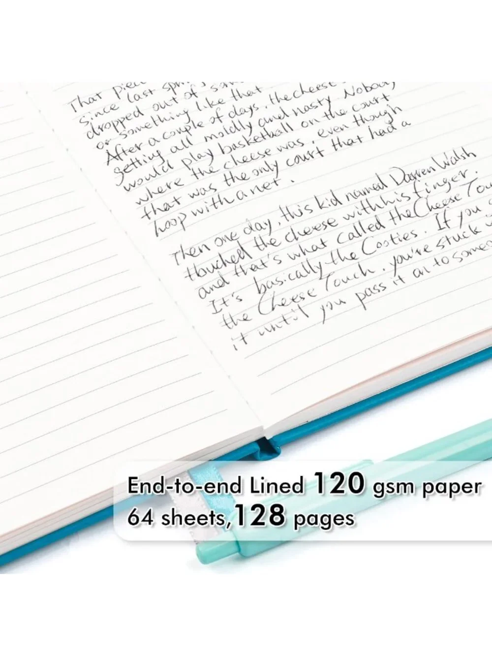 12 Pack Hardcover Notebooks & Journals Set with Pens - Classic Ruled A5, Teal